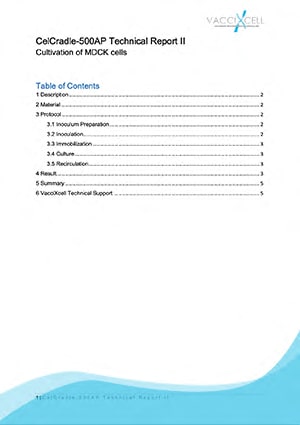 Cultivation of MDCK cells